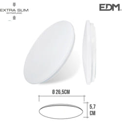 Plafoniera Circolare Extra Piatta 12W 1660lm (100W) - Bianco Naturale 6500K