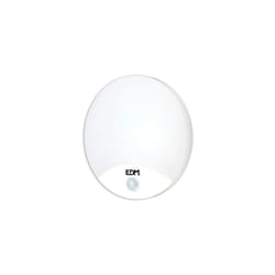 EDM - Lampada da parete rotonda per esterni a led 15w 4000k ip54 ø25x4,9mm con sensore di movimento