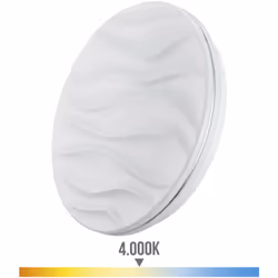 Lampada da soffitto circolare 24W bianca con potenza di illuminazione 192W. Ombrello chiaro: bianco naturale 4000K. Angolo di ...