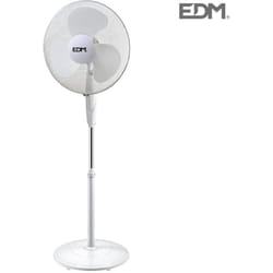 EDM - Ventilatore piede bianco con base circolare 45w ø helices 40cm altezza regolabile 110-130 cm