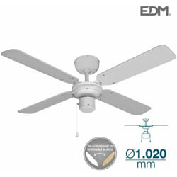 EDM - Ventilatore da soffitto modello baltico bianco potenza: 50w pale: ø102cm