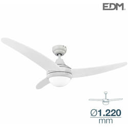Ventilatore da soffitto modello egeo bianco potenza: 60w pale: ø122cm con telecomando edm