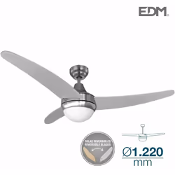 Ventilatore da soffitto modello egeo chrome potenza: 60w pale: ø122cm 3 velocità. con telecomando. flusso d'aria 6961m³/h ac- ...