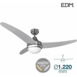 Ventilatore da soffitto modello egeo cromo potenza: 60w pale: ø122cm con telecomando EDM