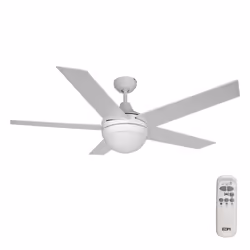 EDM 33988, Ventilatore domestico con pale, Bianco, Legno, Soffitto, 44,7 dB, 163 Giri/min, 132 cm
