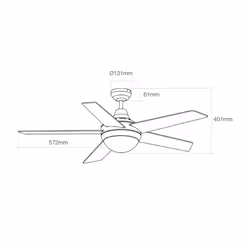 EDM 33988 ventilatore Bianco, Legno