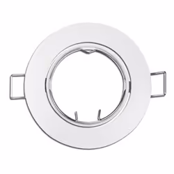 Anello alogene in metallo Oscillante. Colore bianco. Dimensione: ø8.4cm (diametro) interblocco: ø7.4cm (diametro). Materiale ...