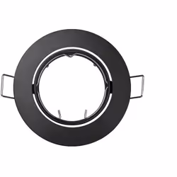 Anello alogene in metallo Oscillante. Colore nero. Dimensione: ø8.4cm (diametro) interblocco: ø7.4cm (diametro). Materiale : ...