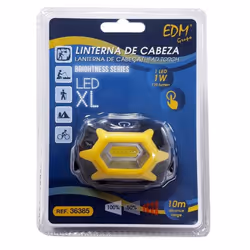 EDM 36385 torcia Nero, Giallo Torcia a fascia LED