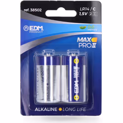Pile edm alcaline long life c - lr14 1.5v (confezione 2 unità) ø26,2x50mm (diametro/altezza) . . . Indice di protezione IP : ...