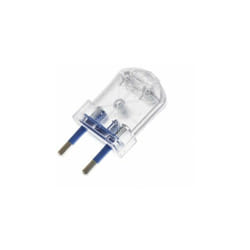EDM - Confezione da 2 unità di spina europea bipolare trasparente 10A 4mm 250V