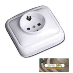 Schuko t/tl superficie presa 'serie spa' (sac blister)