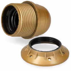 Presa a lampada semi-file e-27 dore + lavabile (retrattile) . . . Indice di protezione IP : IP20 Modulo : Rotondo Attacco : E ...