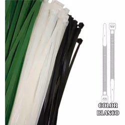 Collari di bloccaggio in plastica verde 250x4,8 mm (100 u.) nylon di alta qualità. . . . PS_brand:EDM Indice di protezione IP ...