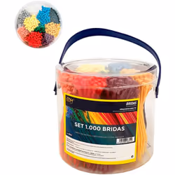 Set di 1000 morsetti di plastica in colori abbinati nylon di alta qualità . . . Indice di protezione IP : IP20 Certificazione ...