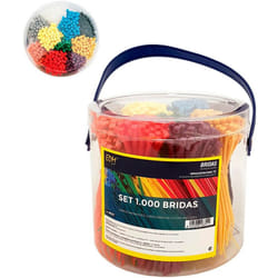 EDM - Set di 1000 morsetti di plastica in colori abbinati nylon di alta qualità