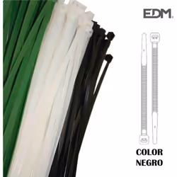 Morsetti di bloccaggio in plastica nera 100x2,5mm(sachet 100 u.). . . . Peso : 0,0320 kg Indice di protezione IP : IP20 Color ...