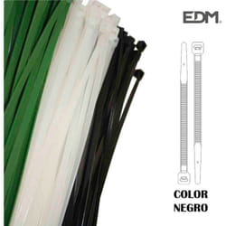 Fascette stringitubo in plastica nera 200x4,8 mm (confezione da 100 unità)