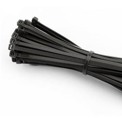 EDM - Fascette fermacavo in plastica nera riutilizzabile 200x4,5 mm (sacchetto da 100 unità) nylon di alta qualità