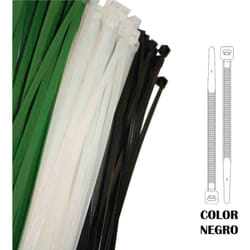 EDM - Fascette fermacavi in plastica riutilizzabili nere 250x4,8 mm (sacchetto da 100 unità) nylon di alta qualità