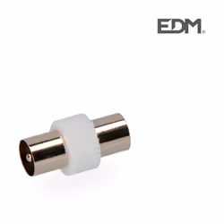 Connettore tv maschio-maschio 9,5mm. . . . Peso : 0,002Kg Materiale : Metallo Indice di protezione IP : IP20 Colore : Bianco ...