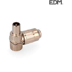 EDM - Connettore metallico tv maschio angolato da 9,5 mm