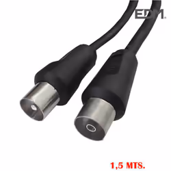 Rallonge tv-video 9,5mm 1.5m nero sotto pellicola retrattile. . . . Peso : 0,045Kg Indice di protezione IP : IP20 Colore : Ne ...