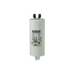 EDM - Condensatore di avviamento mka 7uF 5% 450V Ø3,4x7cm con picchetto M8 e doppio faston Konek