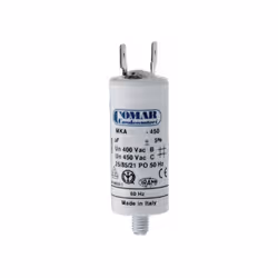 Condensatore di avvio da 1,5 uF con un margine di errore del 5% e una capacità di 450 V. Con un diametro di 3,4 cm e un'altez ...