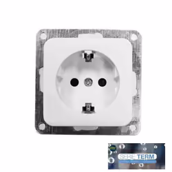 Prise schucko t/tl 16a recessable "term" edm (sachet blister) . . . Indice di protezione IP : IP20 Colore : Bianco Altezza : ...