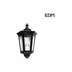 Lampada da parete mod. milano preto 43xø24,5cm edm 100w - ip44 - 1xe27 lampadina non inclusa