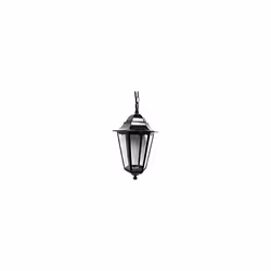 Lampada da soffitto in alluminio e vetro34xø21,5cm nero edm mod. zurich ip44 -1xe27 - lampadina 60w non inclusa
