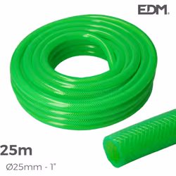Tubo da giardino antitorsione colore verde fluoro ø interno 25mm ø esterno 32mm (1") - rotolo 25m tubo flessibile pvc+filtro  ...
