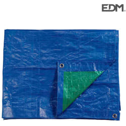EDM - Tenda bifacciale 4x6m. colore blu/verde. densità 90g/m²