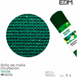 Rotolo di rete colore verde 90gr 1x10m 80% di occultamento. materiale: polipropilene edm
