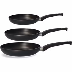Set 3 pentole antiaderente "linea di base" edm: include ø pans20x4,5cm, ø24x4,6cm28x5cm. . . . Indice di protezione IP : IP20 ...
