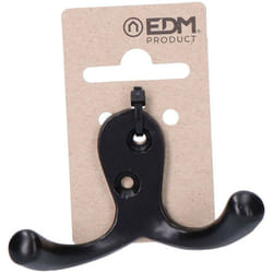 EDM - Doppio gancio in alluminio nero