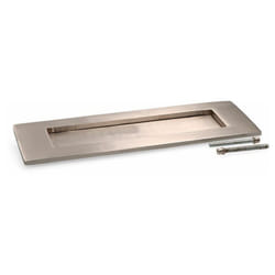 Piastra per cassetta postale in nichel opaco 100x305 mm