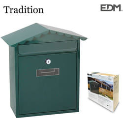 Cassetta postale in acciaio modello tradition green
