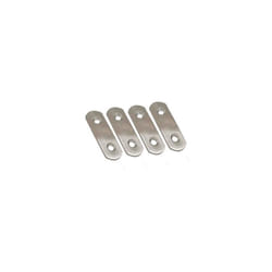 EDM - Piastre dritte per collegamento 'PLC14' 40x16x1,5mm in acciaio inox (4 unità, viti incluse)