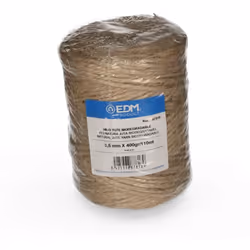 Filo naturale di juta, biodegradabile 3 con bobina 400g/120mts. Composizione: fibra naturale 100% flessibile jute 3 strati no ...