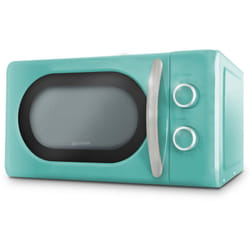 Grunkel - Microonde da 20 l di capacità con design vintage e 5 livelli di potenza. Funzione di sbrinamento e timer - 700 w - Blu (Meccanico)