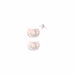 PACK DA 2 Succhietti con tettina simmetrica in silicone SX Pro; ciucci per neonati, per bambini 0 - 6 mesi RISPETTA LO SVILUP ...