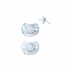 PACK DA 2 Succhietti con tettina simmetrica in silicone SX Pro; ciucci per neonati, per bambini 0 - 6 mesi RISPETTA LO SVILUP ...
