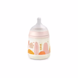Biberon Suavinex da 150 ml; con tettina simmetrica in silicone SX Pro, flusso lento e valvola anticolica; per neonati +0 mesi ...