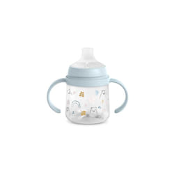 Suavinex - Biberon Con Beccuccio e Manici +6 Mesi My Family Azzurro 150 ml