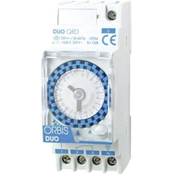 Orbis - Zeitschalttechnik duo qrd 230 v Timer per guida din analogico 230 v/ac