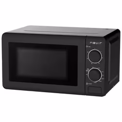 Nevir NVR-6306MGN, Superficie piana, Microonde con grill, 20 L, 700 W, Manopola, Nero
