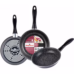 Manici ergonomici in bachelite anti bruciature. Adatte per cucina a gas, elettrica, vetroceramica e induzione. Tutti i prodot ...