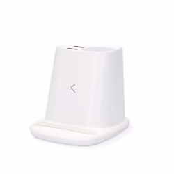 Ksix BXCQI14 Caricabatterie per dispositivi mobili Smartphone Bianco USB Carica wireless Ricarica rapida Interno